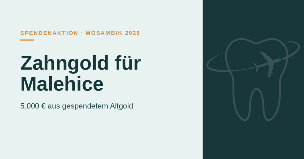 Zahngold für Malehice – 5.000 Euro aus einer Altgoldspende der Praxis Dr. Klement, Akademie Mundgesundheit