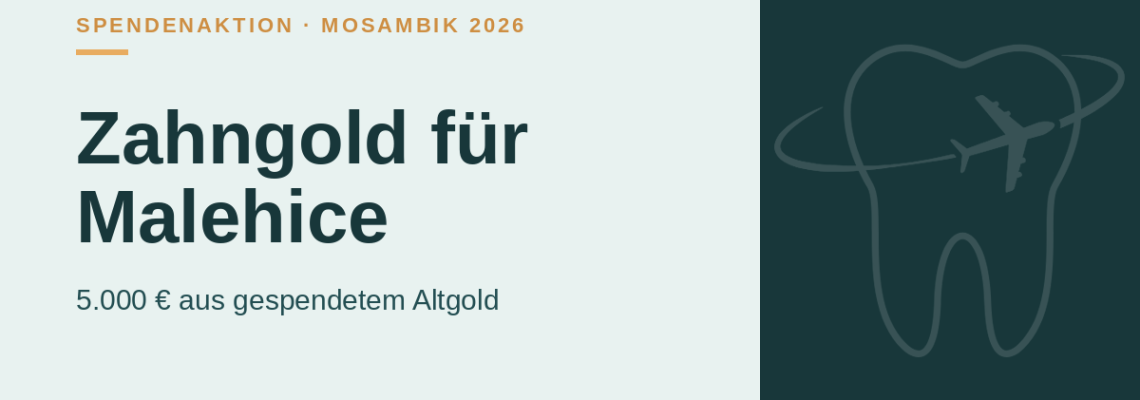Zahngold für Malehice – 5.000 Euro aus einer Altgoldspende der Praxis Dr. Klement, Akademie Mundgesundheit